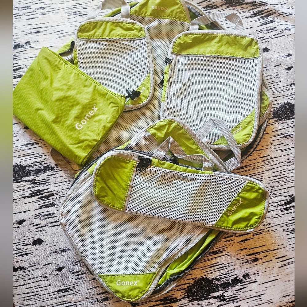 6 Piece Gonex Compression Packing Cubes & Laundry Bag